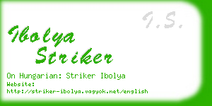 ibolya striker business card